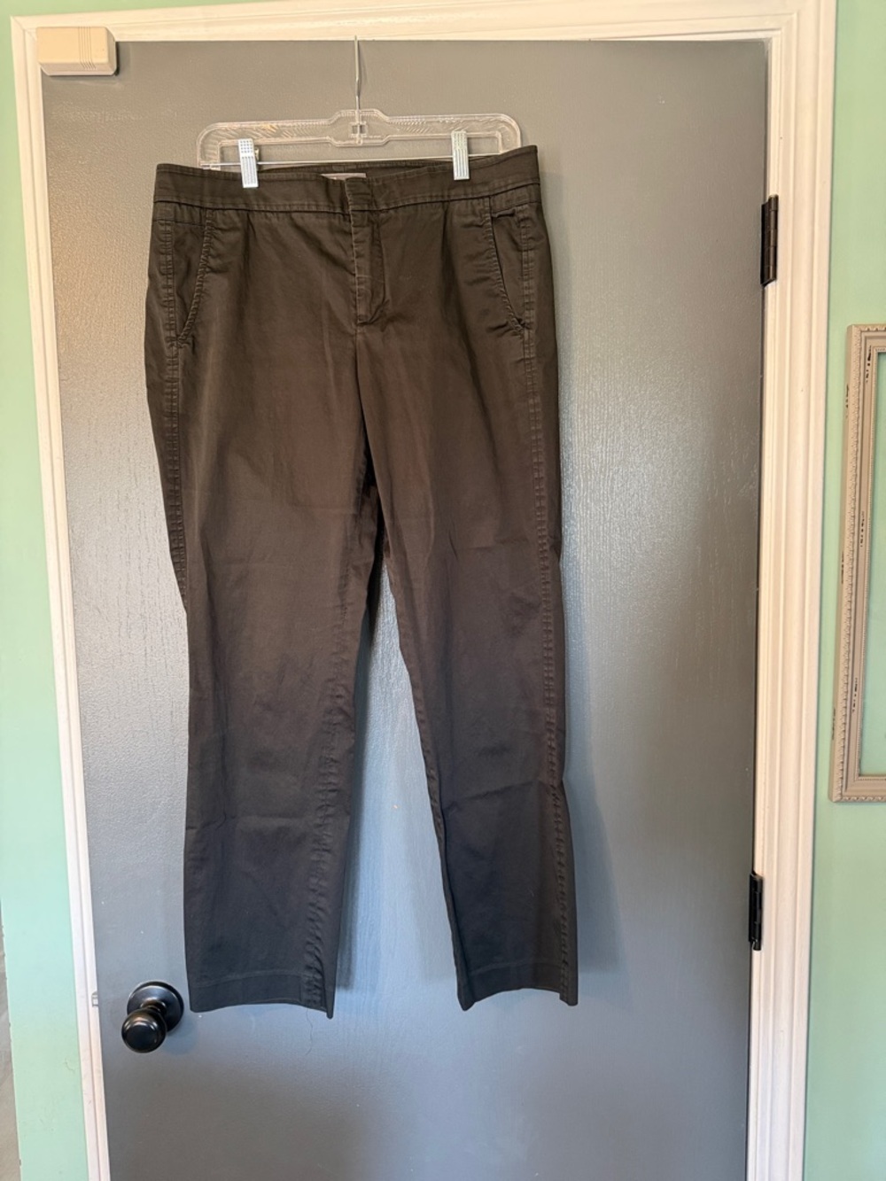 Vince Classic Black Straight-Leg Pants